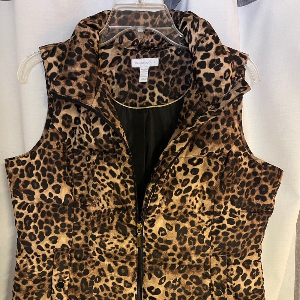 Cheetah Print Puffer Vest